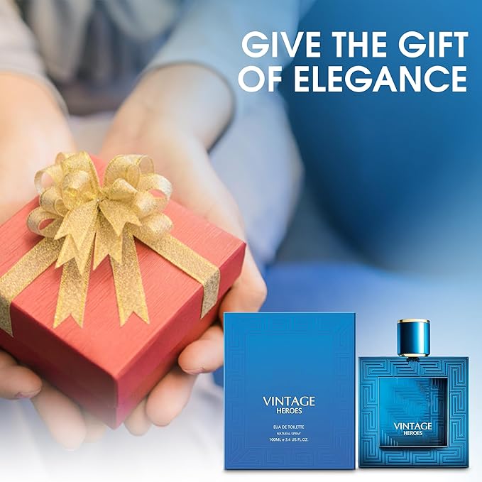 Verse Adonis&Vintage Hero Combo Men Cologne 3.4 Fl. Oz Men's Perfume Refreshing Combination of Woody Floral & Fruity Scents Eau De Parfum for Men Lasts All Day Best Gift for Any Occasion