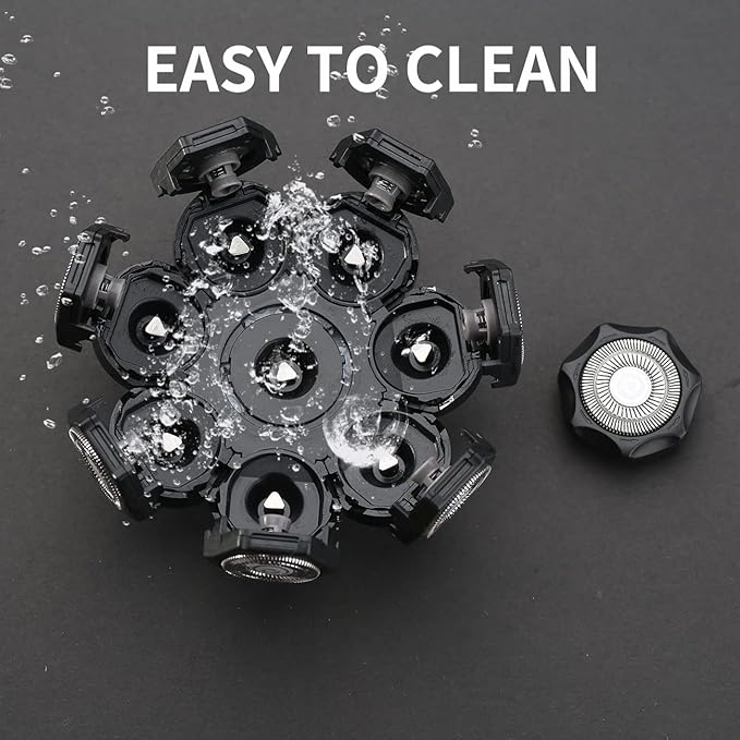 8 Blade Replacement Heads Electric Razor Shaver (8D Black)