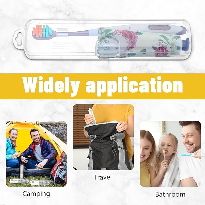 Travel Toothbrush Case, 2 Pcs Travel Size Toothbrush Holder Portable Clear Toothbrush and Toothpaste Storage Container Hard Plastic Transparent Toothbrush Carrying Box for Travel Use