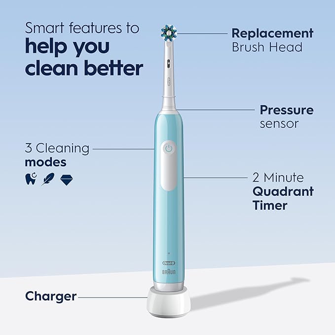 Oral-B Pro 1000 CrossAction Electric Toothbrush, Green