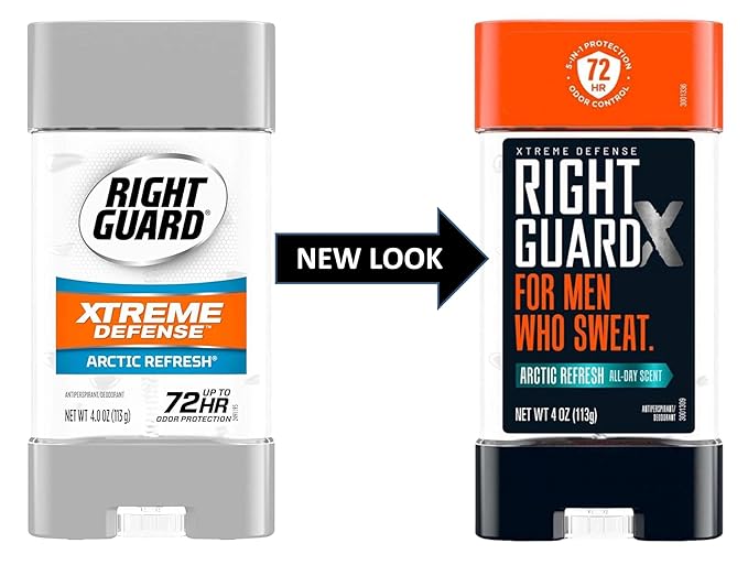 Right Guard Xtreme Defense Arctic Refresh Gel 4 Ounce Men