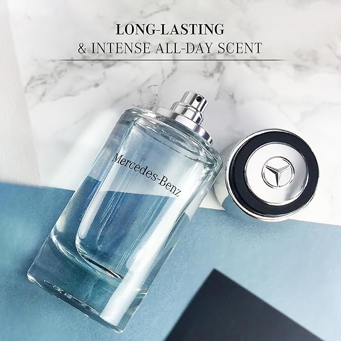Mercedes Benz for Men - Long Lasting Cologne for Men - Bergamot, Lemon and Cedar Notes - Everyday Wear Eau de Toilette in Iconic Bottle - 8.1 oz EDT