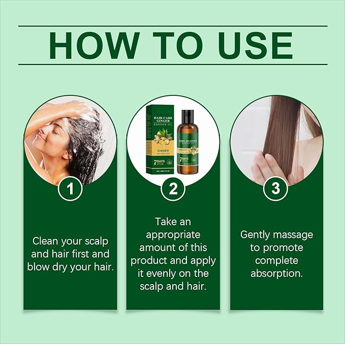 Ginger Hair Care Liquid, 2025 Hair Conditioner, Gentle Moisturising Hair, Hair Conditioner for Regrowth & Loss Treatment, Thickness in Thinning Hair and Hair Loss