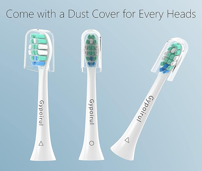Toothbrush Replacement Heads Compatible with Philips Sonicare Replacement Heads, Electric Brush Head for 4100 5100 6100 9023 W Optimal Plaque Control 10 Pack, Green-blue
