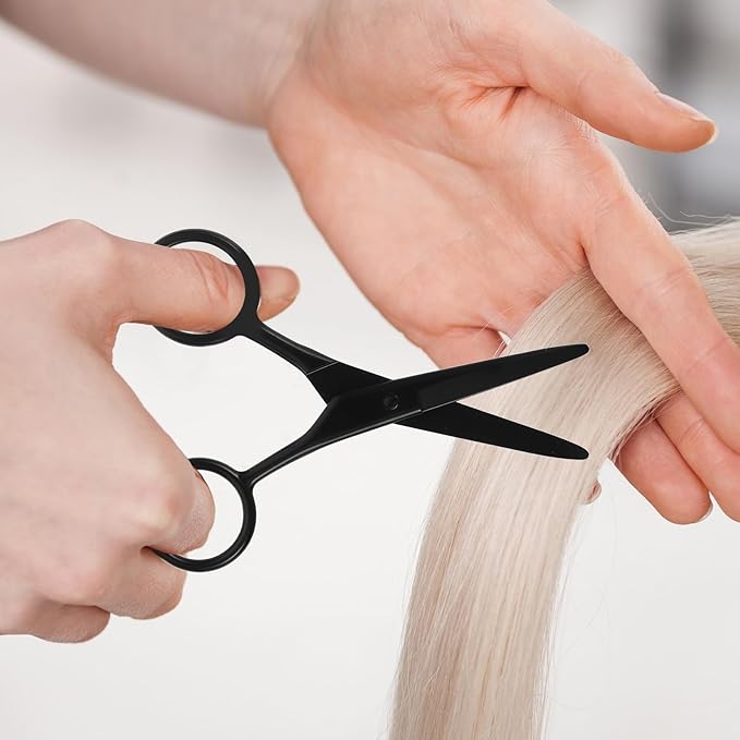 MAGICLULU Facial Hair Scissors Mustache Trimming Scissors 2pcs 5-inch Stainless Steel Lightweight for Men and Women Precision Beard and Eyebrow Shaping