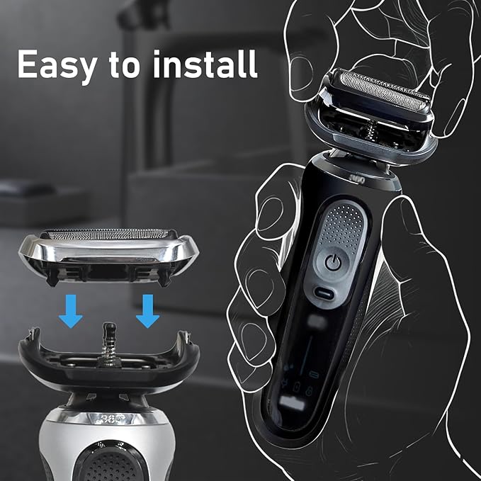 S7 73S 360 Replacement Head for Braun New Generation Series 7 Eletric Shavers, Compatible with Braun S7 7020s, 7025s, 7027cs, 7071cc, 7075cc, 7085cc Shavers, etc（2 Pack）