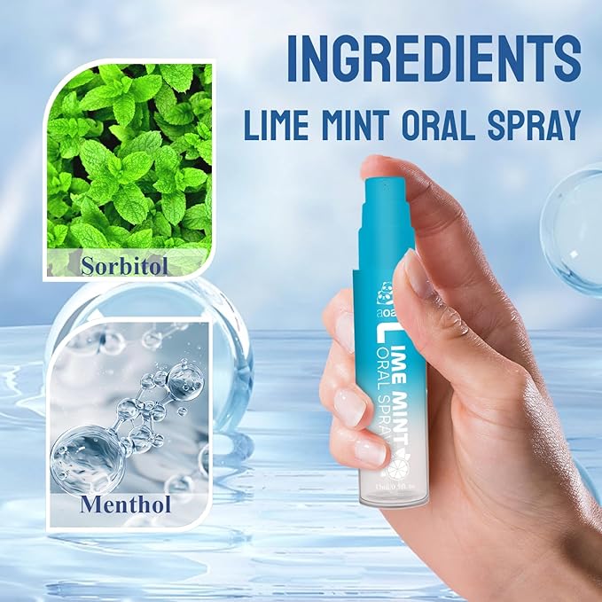 Oral Spray for Bad Breath and Dry Mouth, Mouth Spray Breath Fresheners, Sugar-Free, Fights Bad Breath for Adults, Portable Long Lasting, Dry Mouth Spray, 15ml/0.5fl.oz (2pack)