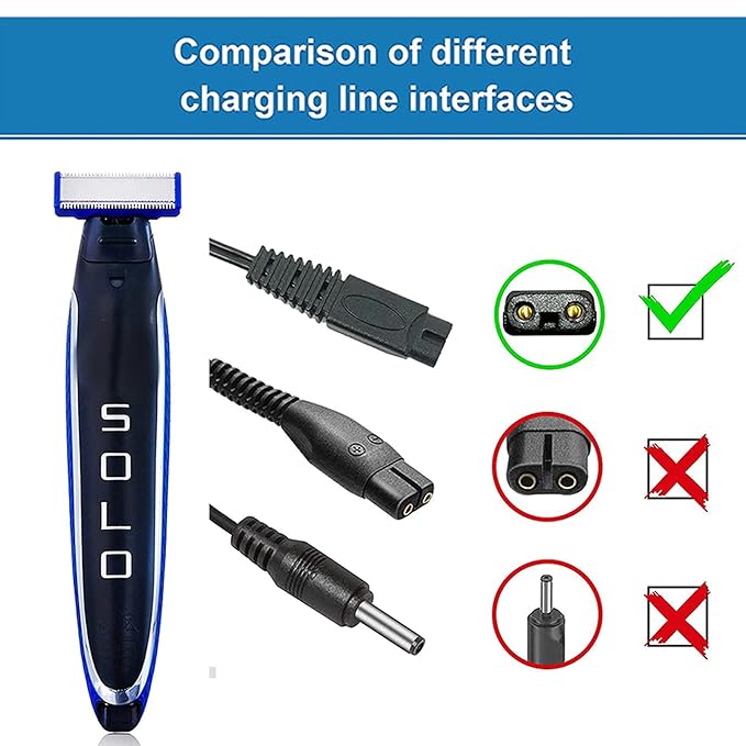 USB Cable Compatible with MicroTouch Solo Men's Electric Shaver, 39.4in 5V Replacement Charger Cord