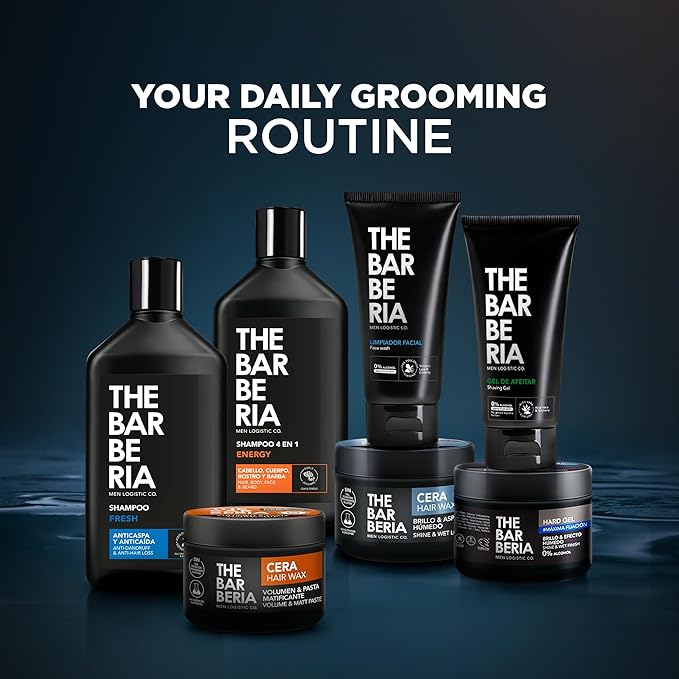 THE BARBERIA Shaving Gel for Men, Clear Precision Shave Gel, Aloe Vera & Turmeric, Alcohol Free, Sensitive Skin Formula, 5 fl oz