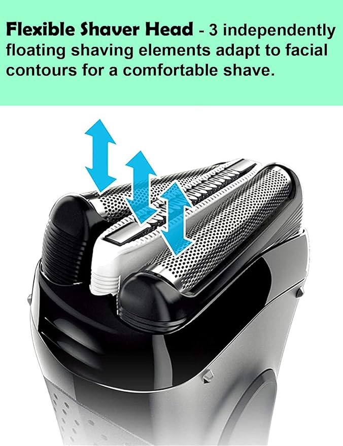 Series 3 Replacement Head 32B for Braun ProSkin Electric Shaver, S3 Wet and Dry Replacement Head Compatible with Braun 3040s 310s 340s-4 3000s Foil and Cutter (2 Count)