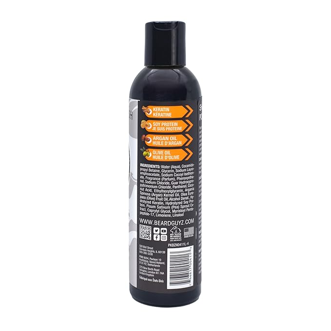Beard Guyz Beard Wash – Daily Beard Cleanser & Shampoo – Gentle Facial Hair Wash with Argan Oil & Botanic Extracts – Refreshing Citrus Beard Cleanser for Men’s Grooming, 8 oz
