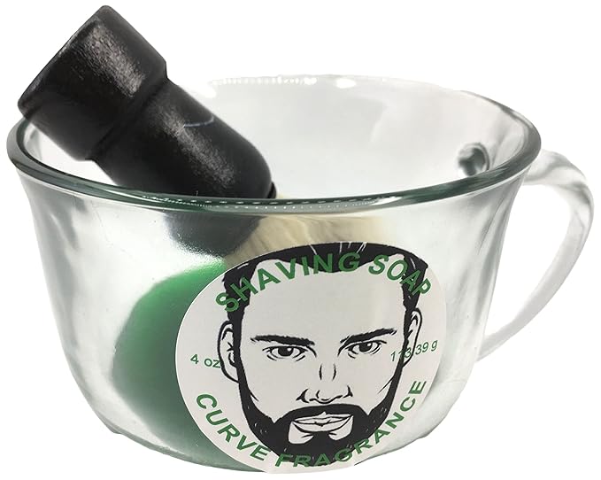 Shaving soap and brush set 4 oz Curve Type fragrance