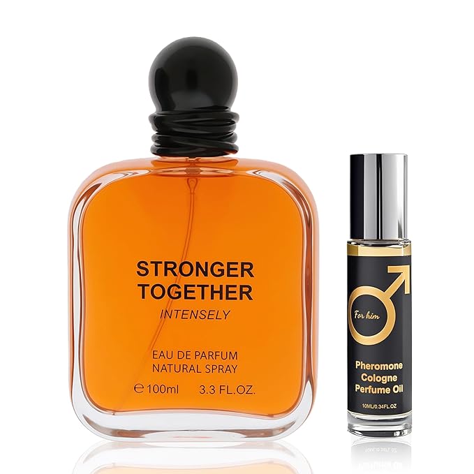 Stronger Together Intensely Men's Cologne 3.4 Fl. Oz, Warm Spicy Woody Notes, Modern Masculine Eau De Parfum
