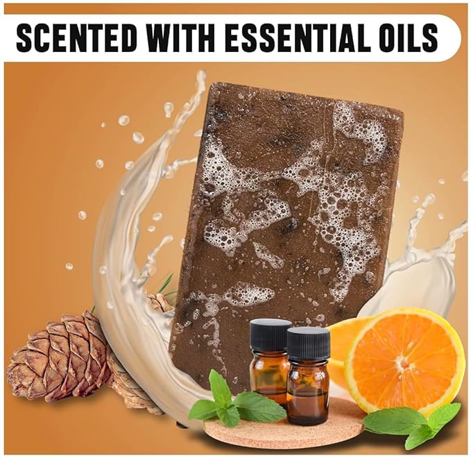 Ness Mens Soap Bar - Cedar & Citrus Scent - Natural Soap For Men - Mens Bar Soap With Organic Ingredients & Essential Oils - Moisturizing Bar Soap - Handmade In The USA, Cruelty Free, Vegan - 3 Pack
