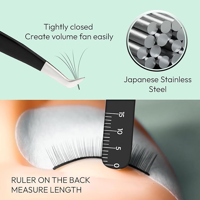 Eyesy Lash Eyesy Boot Lash Tweezer | Professional Volume False Lash Application Tool | Multi Shapes & Purposes Tweezers | Non-Slip Grip Tweezers (Purple)