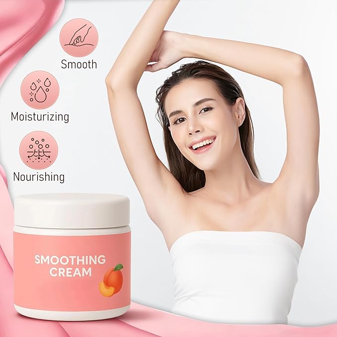 2pcs Luxevéria Facial Hair Removal Cream 50ml, Peach Infused Depilatory, Smooth Skin Treatment for Women & Men