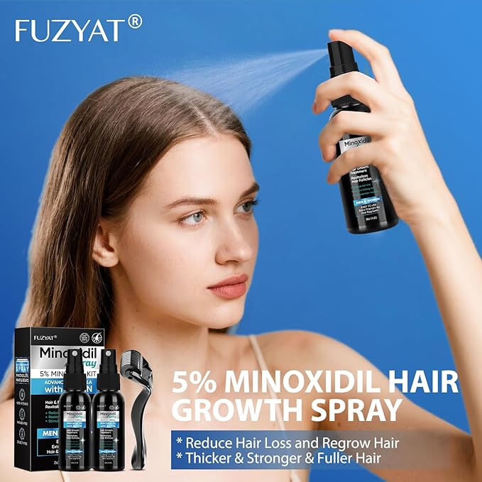 5% Minoxidil for Men Hair Loss Treatment, Minoxidil for Women Hair Growth Spray, For Men & Women, Supports Thinning Hair, With Biotin, Easy Daily Application (60ml)