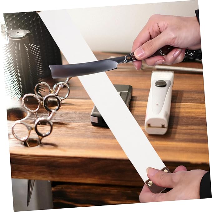 Professional Barber Razor Strop Double Layer Canvas Sharpening Strap for Straight Razors Scissor Blades and Fine Edges and Practical Polishing Tool for Daily Use