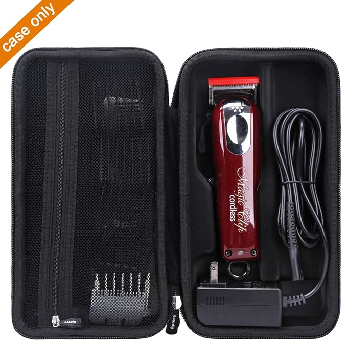 Aproca Case Compatible with Wahl Professional 5 Star Series Magic Clip Cordless Hair Clipper #8148#8504#8545#8509#8451, Portable Storage Bag for Accessories (Black)