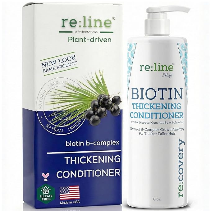Biotin Hair Growth Conditioner for Hair Loss Natural Thickening Volume Conditioner for Fine Hair Volumizing Deep Treatment for Thinning Color Treated Hair Sulfate Free with Castor Oil for Woman & Men