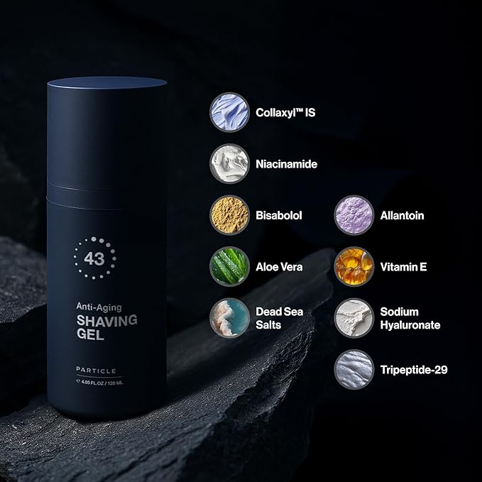 Particle Anti Aging Shaving Gel for Men, Helps Reduce the Appearance of Wrinkles, Firm and Tighten Your Skin with Every Shave in Just 43 Seconds (4.05 fl.oz)