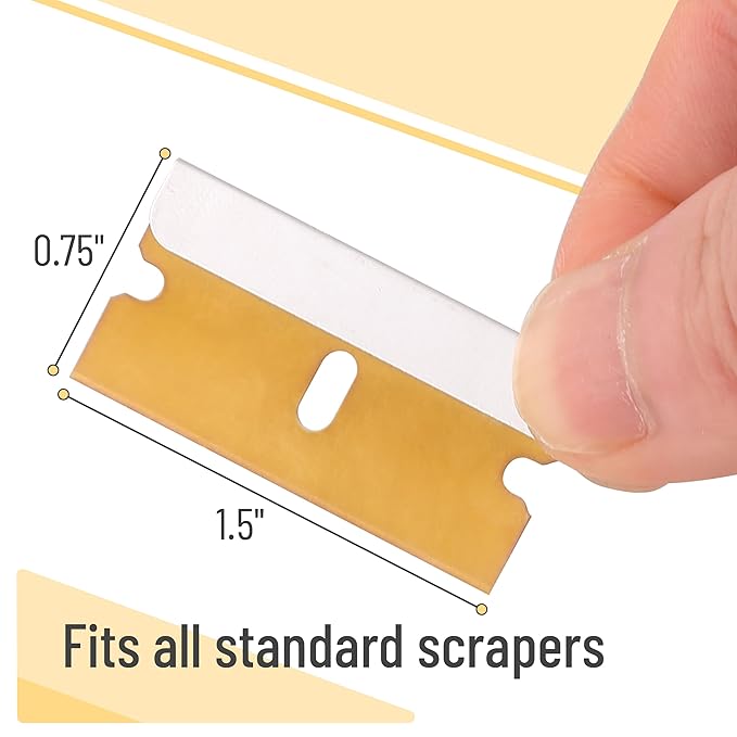 Bates Choise - Single Edge Razor Blades, 50 Pack, Gold