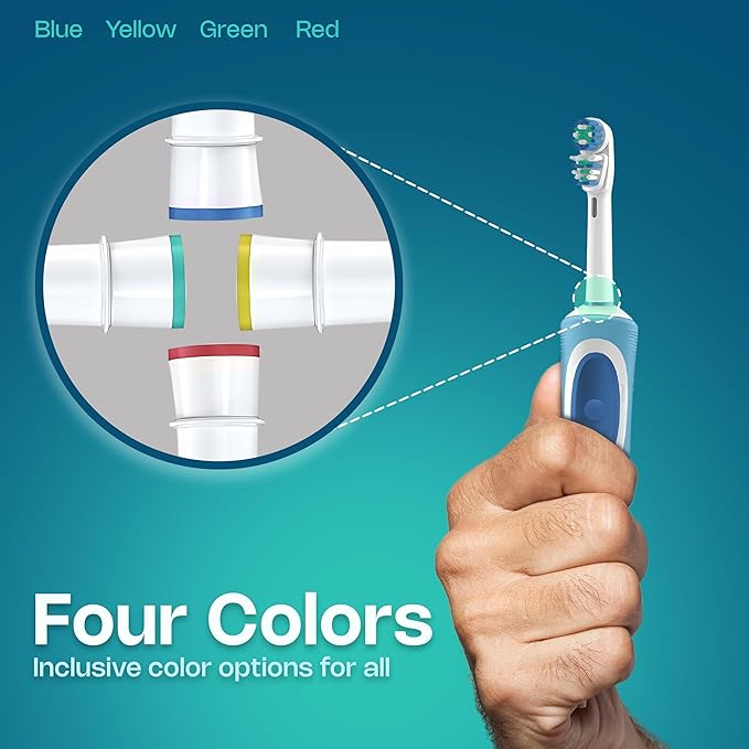 NorthFolks 8 Pack Dual Clean Replacement Toothbrush Heads Compatible with Oral-B Electric Toothbrush Handles, Soft Bristle Brush Heads for Pro 500 1000 1500 3000 5000