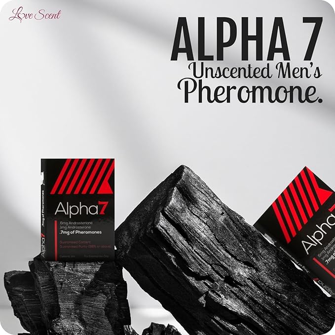 Alpha 7 Unscented - Pheromone Cologne for Men with Pure Pheromones - High Concentration Blend to Attract Women - Top Selling Perfume Oil Designed to Complement Your Scent ((1 ml))