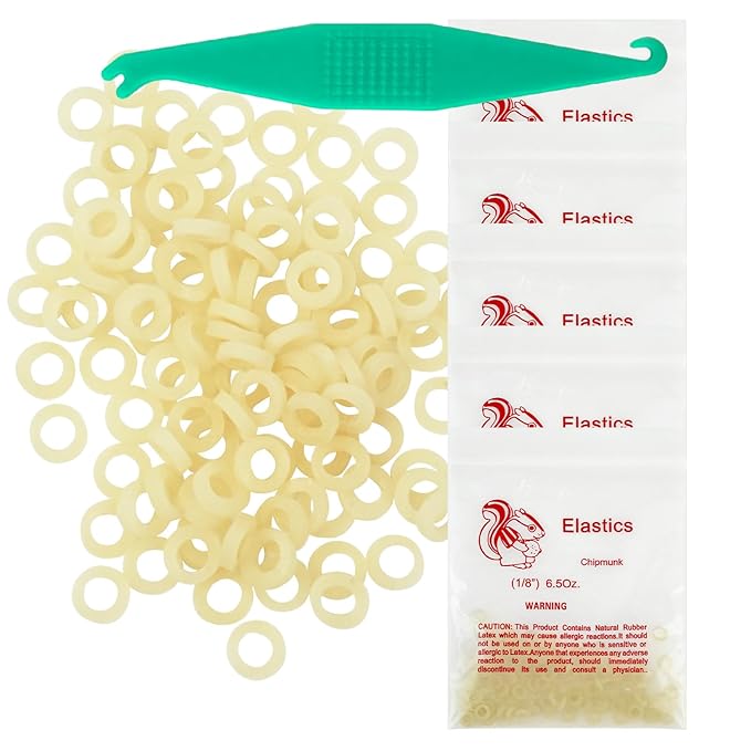 Orthodontic Rubber Bands for Braces 1/8'' Heavy 6.5 oz, 500 Pcs Dental Intraoral Elastic Bands