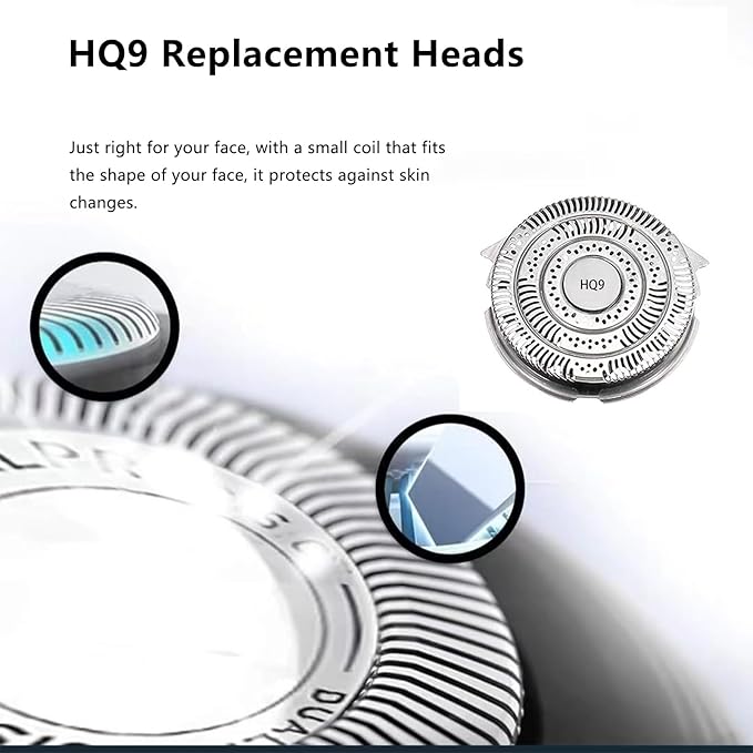 HQ9 Replacement Heads Compatible With Philips Norelco Hq9 Speedxl Replacement Heads HQ9070,PT920,8140XL,HQ9080,HQ8240 Etc Model 3-Pack Upgraded hq9 blade