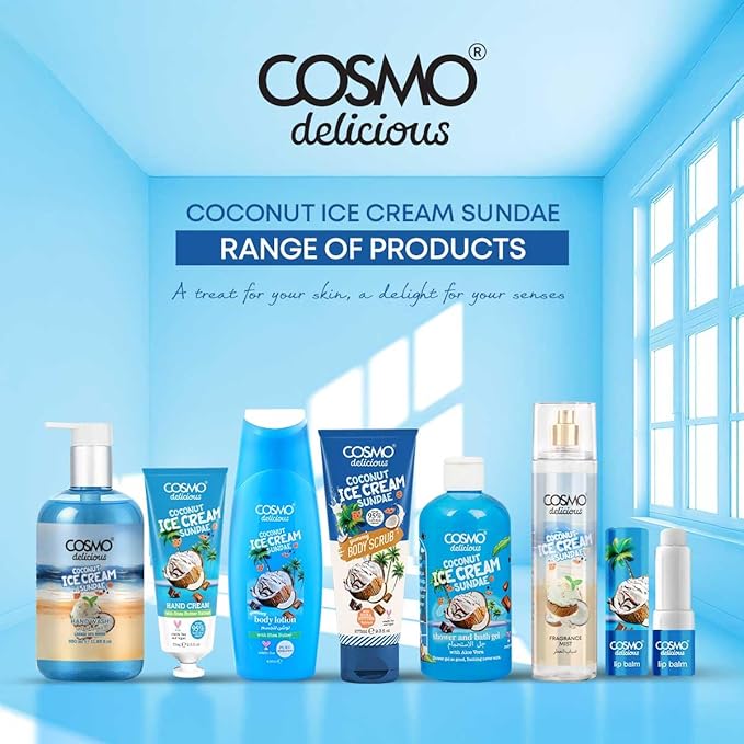 Cosmo Delicious Coconut Ice Cream Sundae Fragrance Mist 150ml, Sweet Parfum, Creamy Coconut & Sweet Tropical Scent, Summer Body Spray, Perfect For Everyday Wear, Long Lasting Perfume For Women & Men