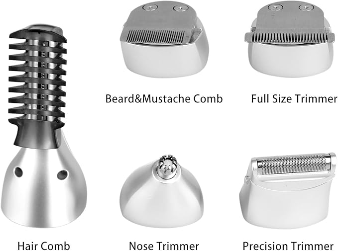 SMINIKER Professional 5 in 1 Multi-functional Waterproof Man's Grooming Kit Hair Clippers Beard Trimmer Kit Body Groomer Kit of Mustache Trimmer Nose Hair Trimmer Precision Trimmer