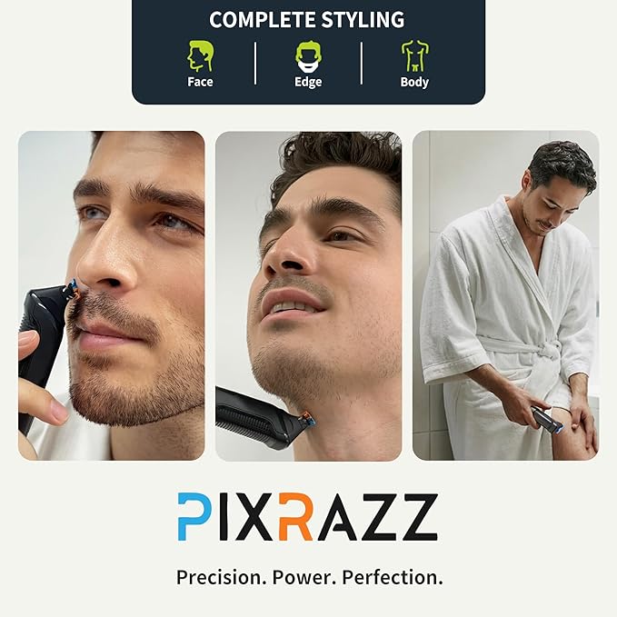 Electric Body Hair Trimmer – Beard & Ball Shaver for Men, Bikini & Groin Razor for Women – Manscape Groomer Kit with 3 Guards & 1 Extra Replacement Blades