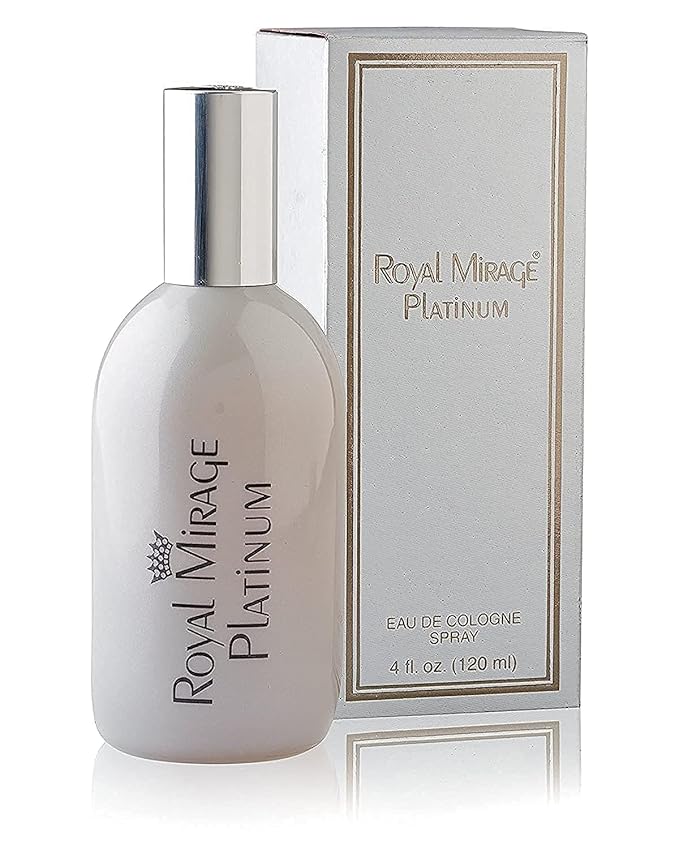 Royal Mirage Platinum Eau de Cologne -Premium Fresh Citrus & Airy Fragrance Spray - 120ml (4 oz) Long-Lasting EDC - Authentic Heritage Scent