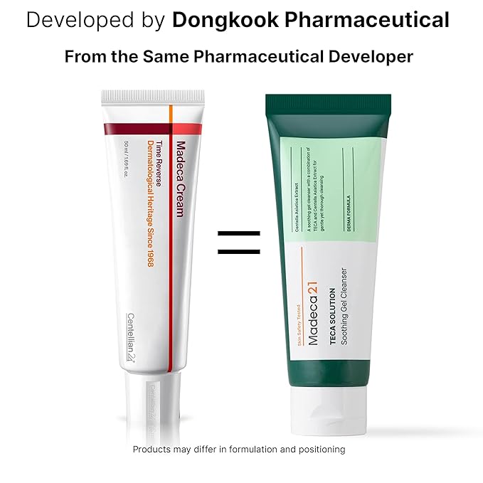 TECA Solution Soothing Gel Cleanser for Sensitive Skin – Gentle Daily Facial Cleanser with Centella & TECA, Low-Irritation Gel-to-Foam Face Wash, Developed by Dongkook Pharmaceutical (100ml)