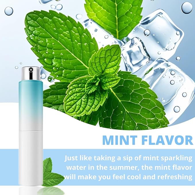 3 Count Oral Breath Spray, Mint Mouth Spray Fresh Breath, Breath Spray For Bad Breath for Adults, Dry Mouth Spray Effective Mouth Oral Breath Spray, Mint, Peach, and Green Grapes