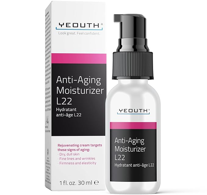 YEOUTH Anti Aging Face Moisturizer for Women & Men with Jojoba & Shea Butter, Hydrating Facial Cream Promoting Firmer Look & Smoothing The Skin 1oz