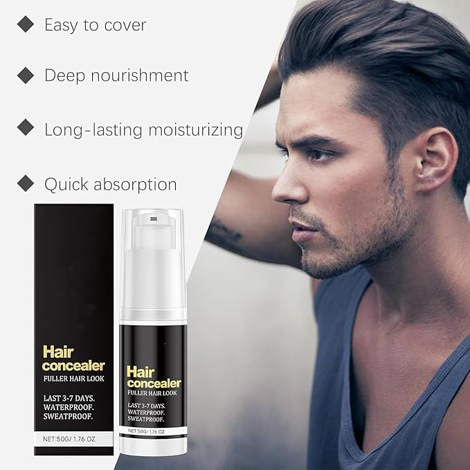 Hair Concealer, Sweat-proof Hair Filling Cream for Men and Women, Hairline Powder for Thinning Hair, Root Cover Up Spray for Instant Hair Shading (3Pcs)