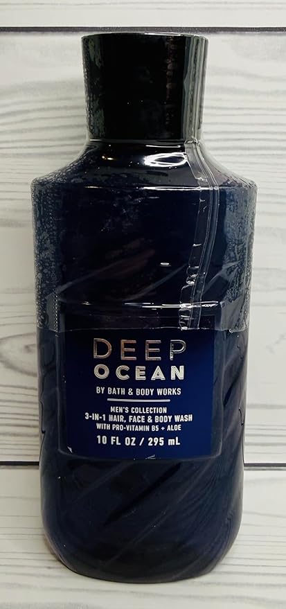 Bath & Body Works Men's Deep Ocean 3-in-1 Hair, Face & Body Wash 10 Ounce