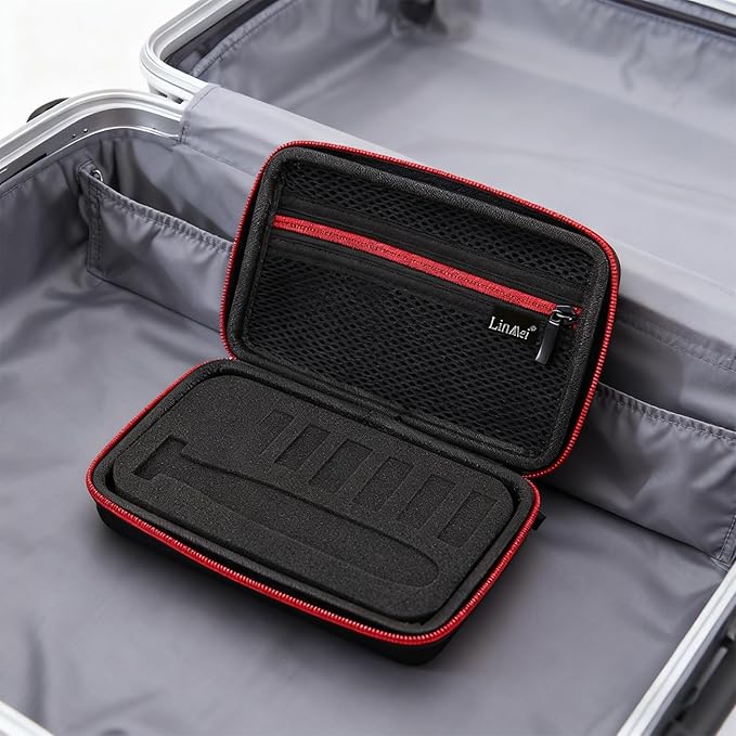 LinMei Hard Travel Case for Electric Trimmers & Shavers - Protective Organizer Compatible with QP27XX, QP28XX and QP6XXX - EVA Shell with Accessory Pocket - Black (Case Only)