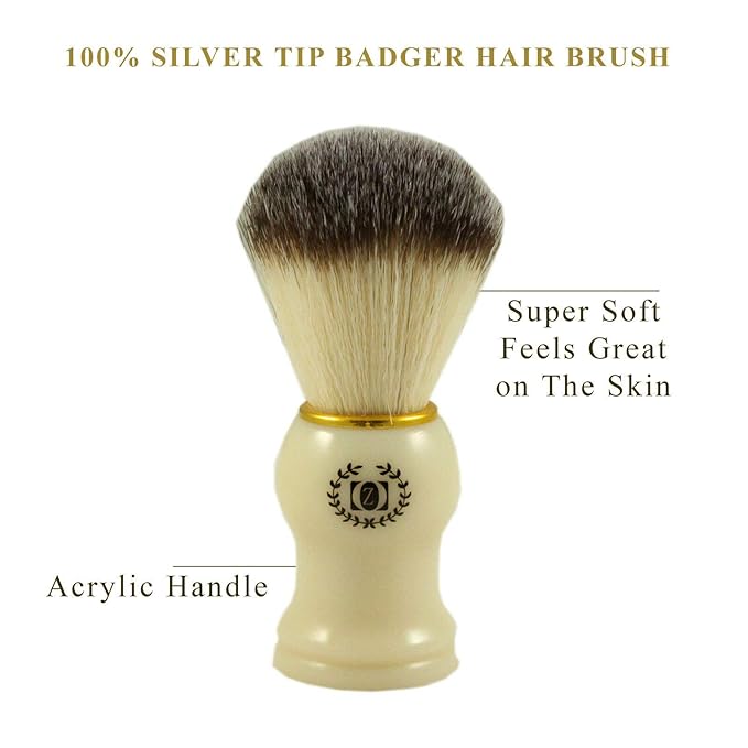 Pure Badger Soft Bristle Shaving Brush For Men - Professional Hair Shave Brush For Salon or Home - Gift For Men's Wet Shave