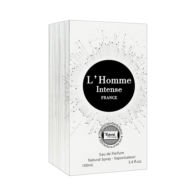 Hybrid & Company L'Homme Intense France For Men Eau De Parfum Vaporisateur Natural Spray 3.4 Fl Oz
