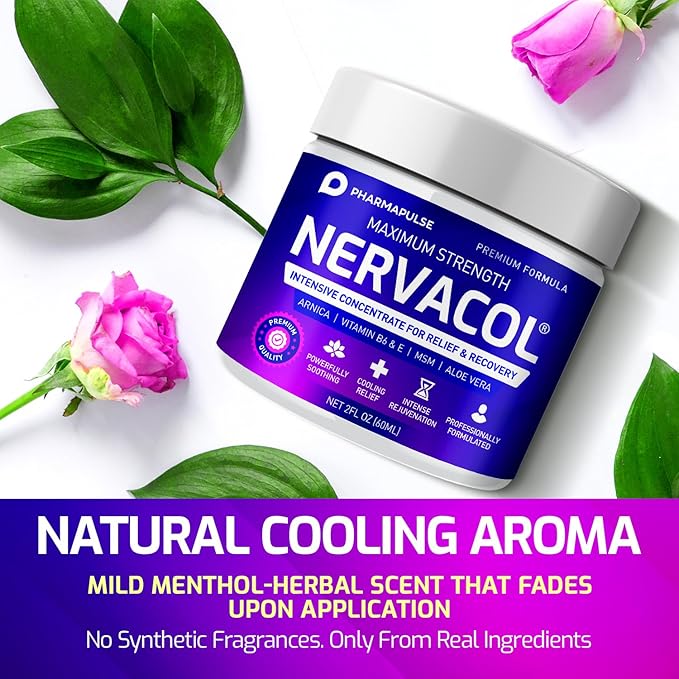 Pharmapulse Neuropathy Cream – Maximum Strength for Feet, Hands, Legs, Toes, Lower Back - Alpha Lipoic Acid, Arnica, Vitamin B6, Aloe Vera, MSM - Effective Soothing
