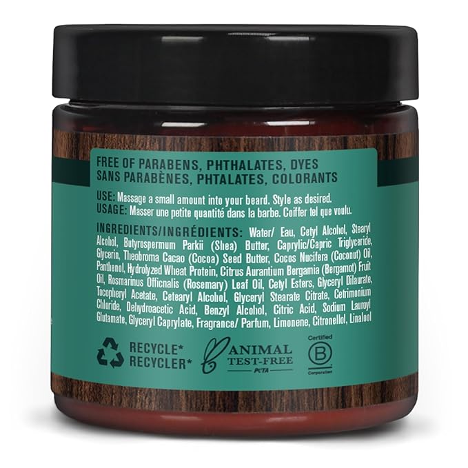Every Man Jack Beard Butter- Subtle Sea Salt Fragrance - Rejuvenates, Hydrates, and Styles Dry, Unruly Beards While Relieving Itch - Naturally Derived with Shea Butter and Coconut Oil - 4oz