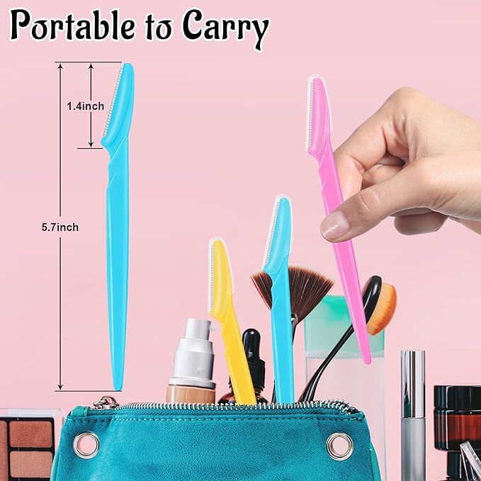 30 Pcs Eyebrow Razors Bulk Multicolor Face Razor Multipurpose Facial Razor Dermaplaning Tools for Women Men Eyebrow Trimmers Shaver with Protective Cover, Hair Removal Tools for Face Body Use