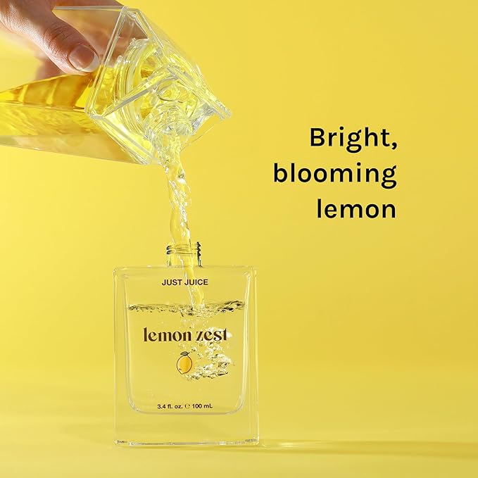 Just Juice Lemon Zest - Mini Travel Perfume - Lemon, Grapefruit, Mandarin - Fruity Floral Perfume for Women and Men - 0.3 oz