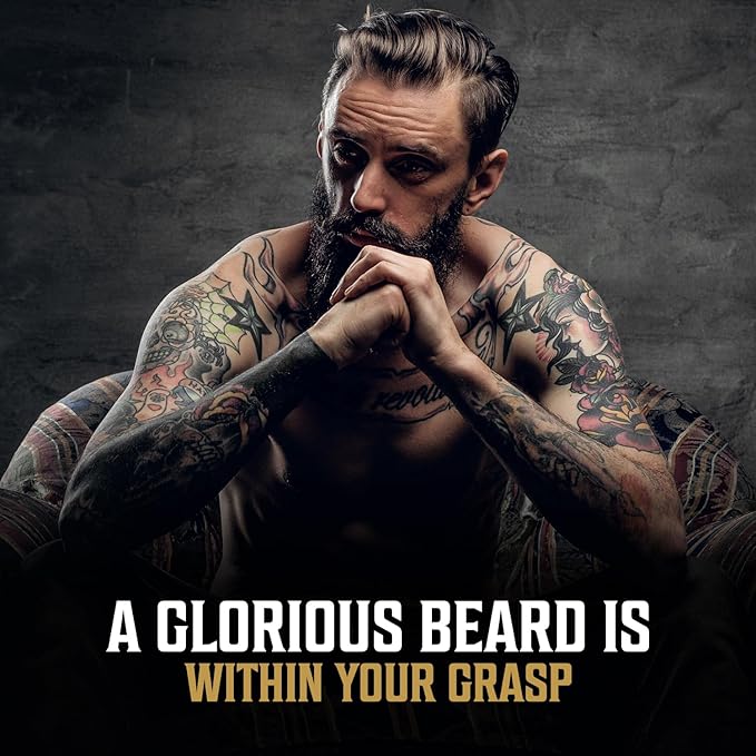 Viking Revolution Men's Beard Oil - Natural Argan and Jojoba Blend, Softens and Strengthens Facial Hair (Cedar and Pine, 3 Pack)