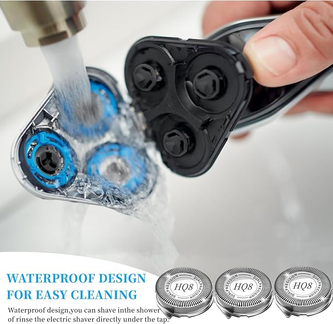 HQ8 Replacement Heads for Philips Norelco Aquatec Shavers PT720 PT730 AT810 AT815 AT830 AT880,HQ8 Blades,6pcs.