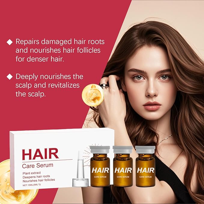 15ml Hair Growth Serum for Thinning Hair – Nourishes Scalp, Strengthens Roots, Reduces Hair Loss & Breakage with Rosemary, Pumpkin Seed & Saw Palmetto