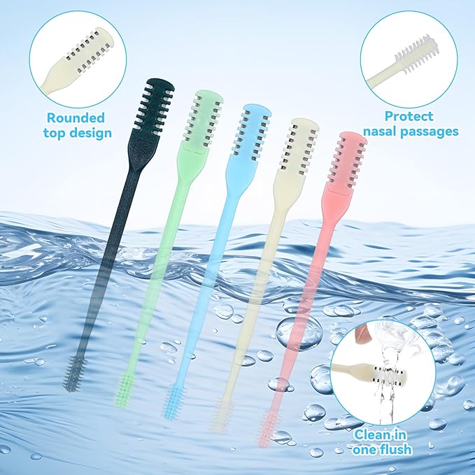 5Pcs Nasal Hair Cutter,Nose Hair Trimmer Manual,2-in-1 Nasal Hair Cutter Manual with Cleaning Brush,Upgrade Manual Nasal Hair Cutter,360° Rotating Nose Nasal Hair Trimmer Women Men,5 Colors